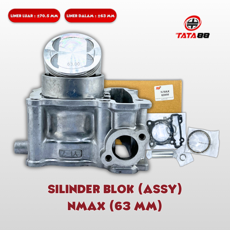 SILINDER BLOK ASSY NMAX 63MM - BLOK SEHER 63 MM BORED UP NMAX AEROX 155 2DP