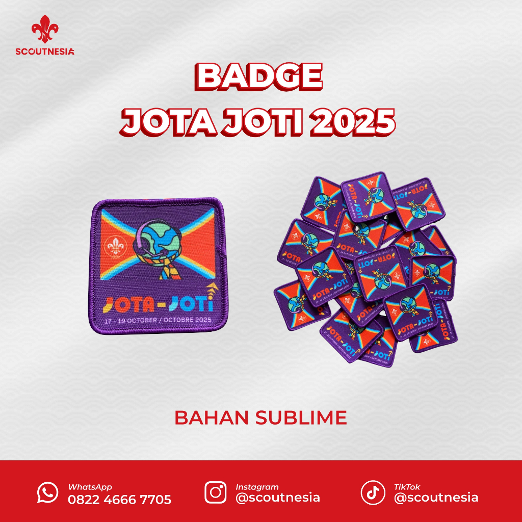 (COD) BADGE SUBLIM JOTA JOTI 2025/JOTA JOTI 2025/BADGE JOTA JOTI/ BADGE SUBLIM
