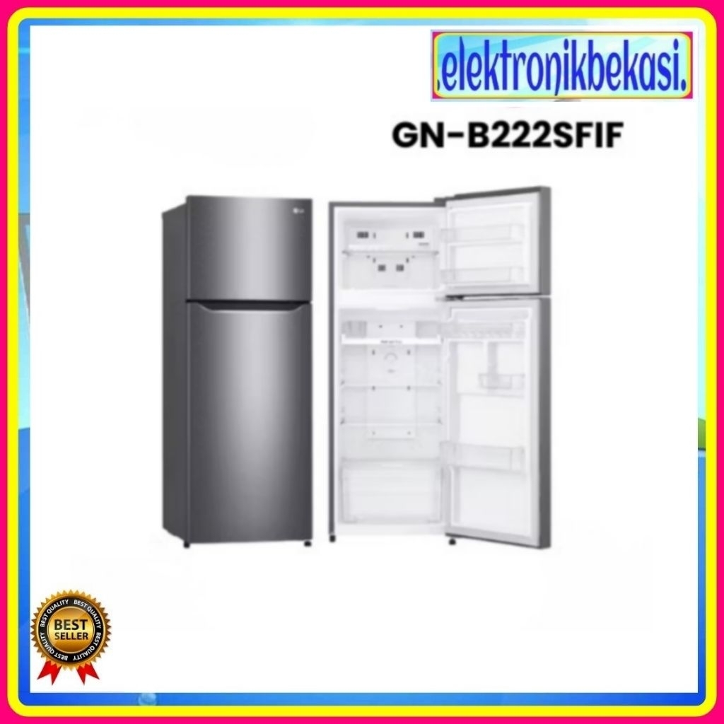 KULKAS LG GNB 222 SFIF / KULKAS LG 2 PINTU 225 LITER GNB 222SFIF / LG GN-B 222 SFIF / LG GN-B222SFIF