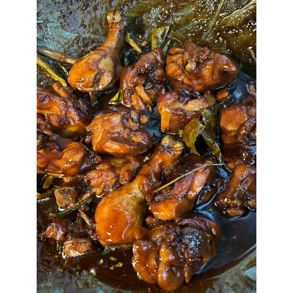 Ayam ungkep kalasan bakar, Goreng