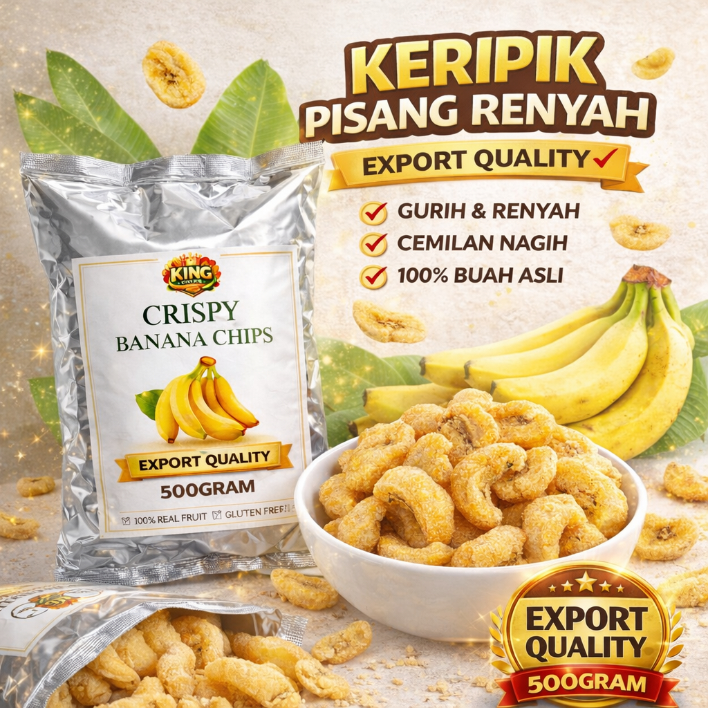 Keripik Rambak Pisang Manis Super Kualitas Ekspor 1 kg/1000g