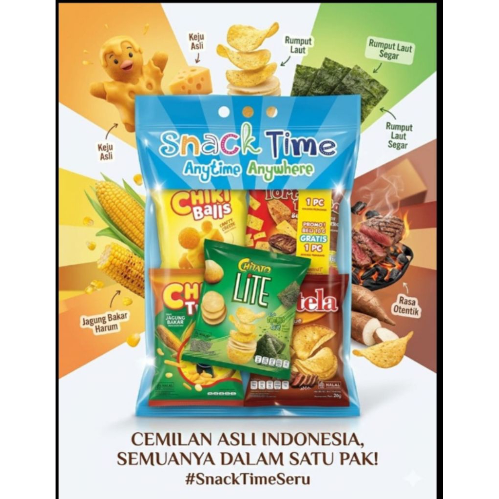 Snack Time Indofood isi 5 item