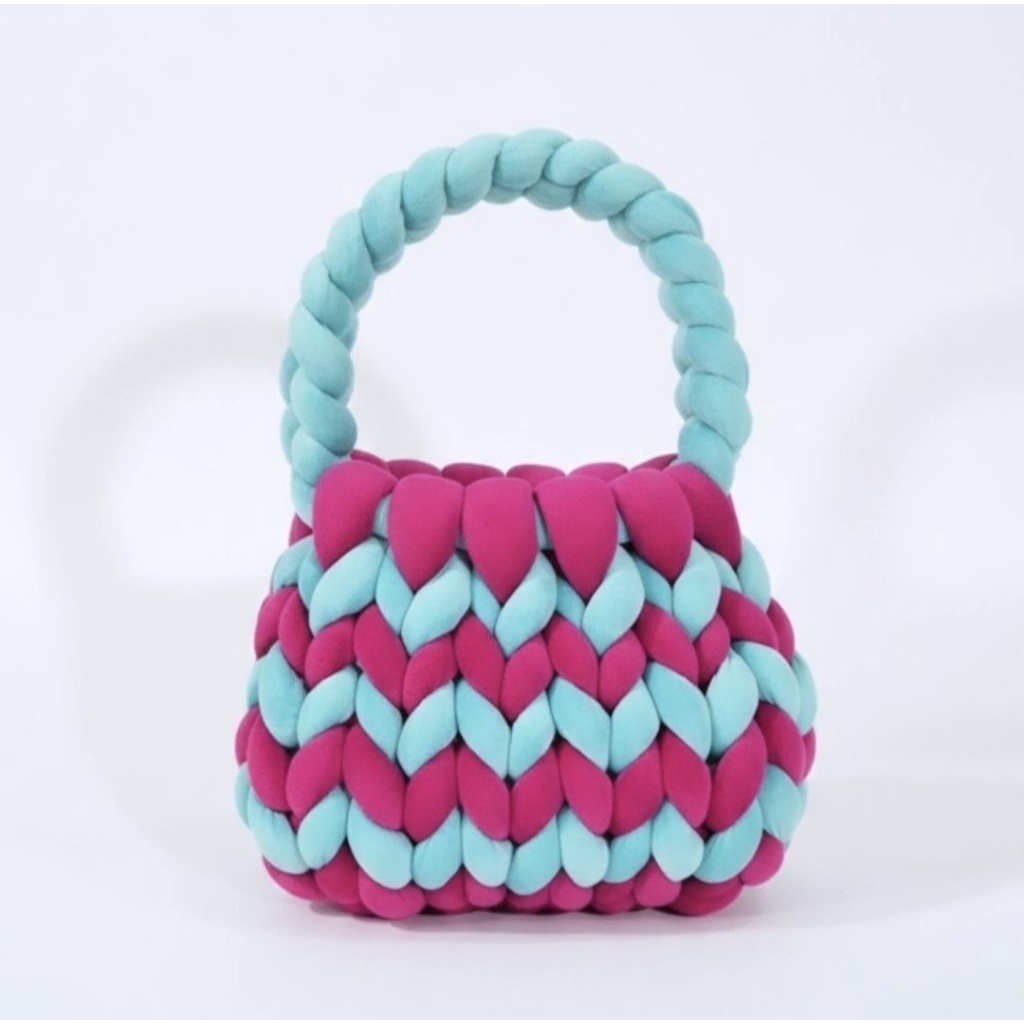 100% Handmade - Korean Chunky Yarn Bag - Dumpling Bag