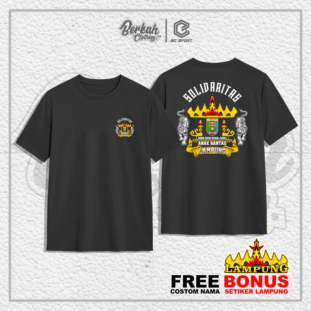 (GRATIS!!! STIKER LAMPUNG & COSTOM NAMA) KAOS SOLIDARITAS ANAK RANTAU LAMPUNG SEMUA KABUPATEN LAMPUN