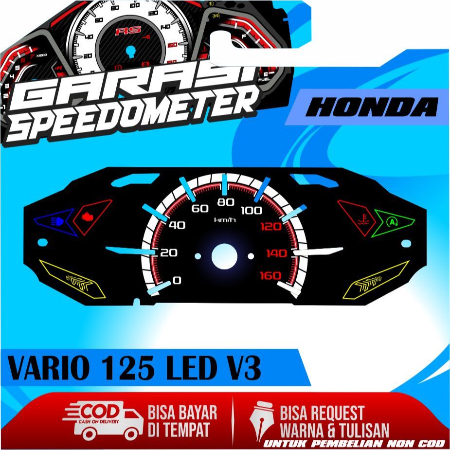 PAPAN SPEEDOMETER CUSTOM HONDA VARIO 125 LED V3