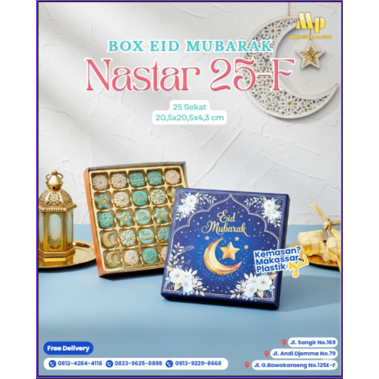 BOX EID MUBARAK NASTAR 25-F / DUS HAMPERS LEBARAN / BOX HAMPERS NASTAR @12 PCS