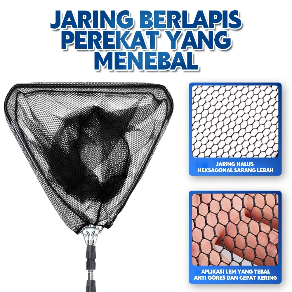Jaring Ikan Telescopic Aluminium Lipat | Serok Pencedok Ikan Aquarium