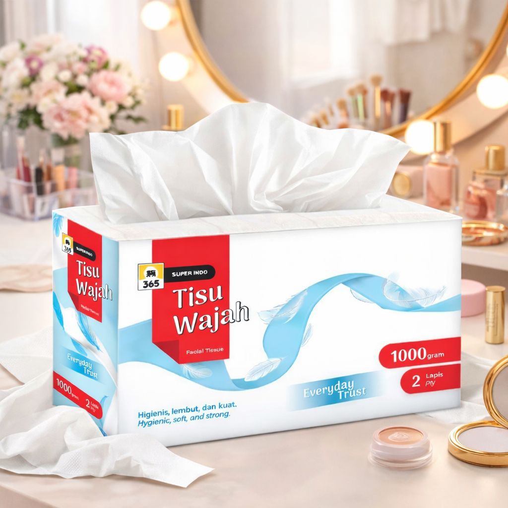 Tisu Wajah Super Indo 365 (Everyday Trust) | 1000 Lembar