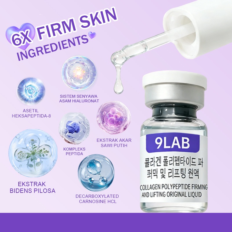 Serum Pengencang & Lifting “Thread Sculpture”9LAB Ecer Julienne-V Skin Serum V65 Memperbaiki Scar Fl