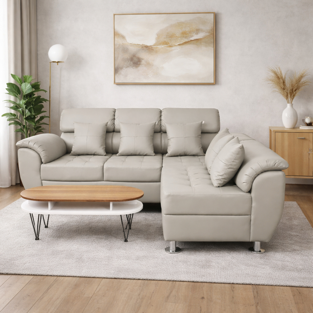 Sofa L Mavis oscar kulit sintetis Sofa Minimalis