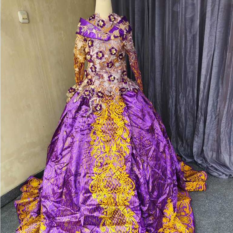 Gaun Pengantin Ungu Terong 0031