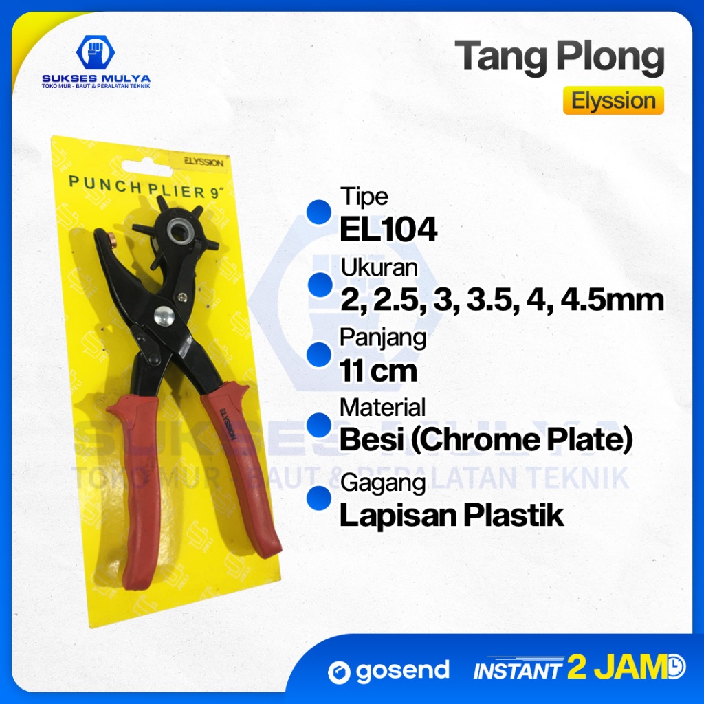 Tang Pembolong Sabuk Tang Plong Kulit Elyssion