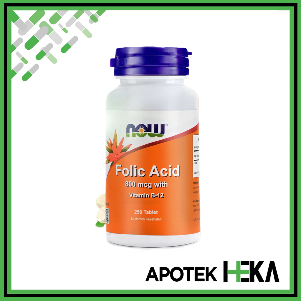 Now Folic Acid 800 mcg Tablet - Asam Folat