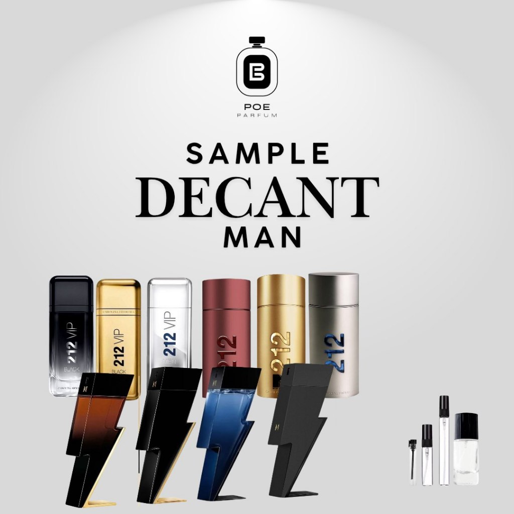 Sample Parfum Pria carolina h e r r e r a Series Decant tester vial 2ml 5ml 10ml 20ml Parfume tahan 