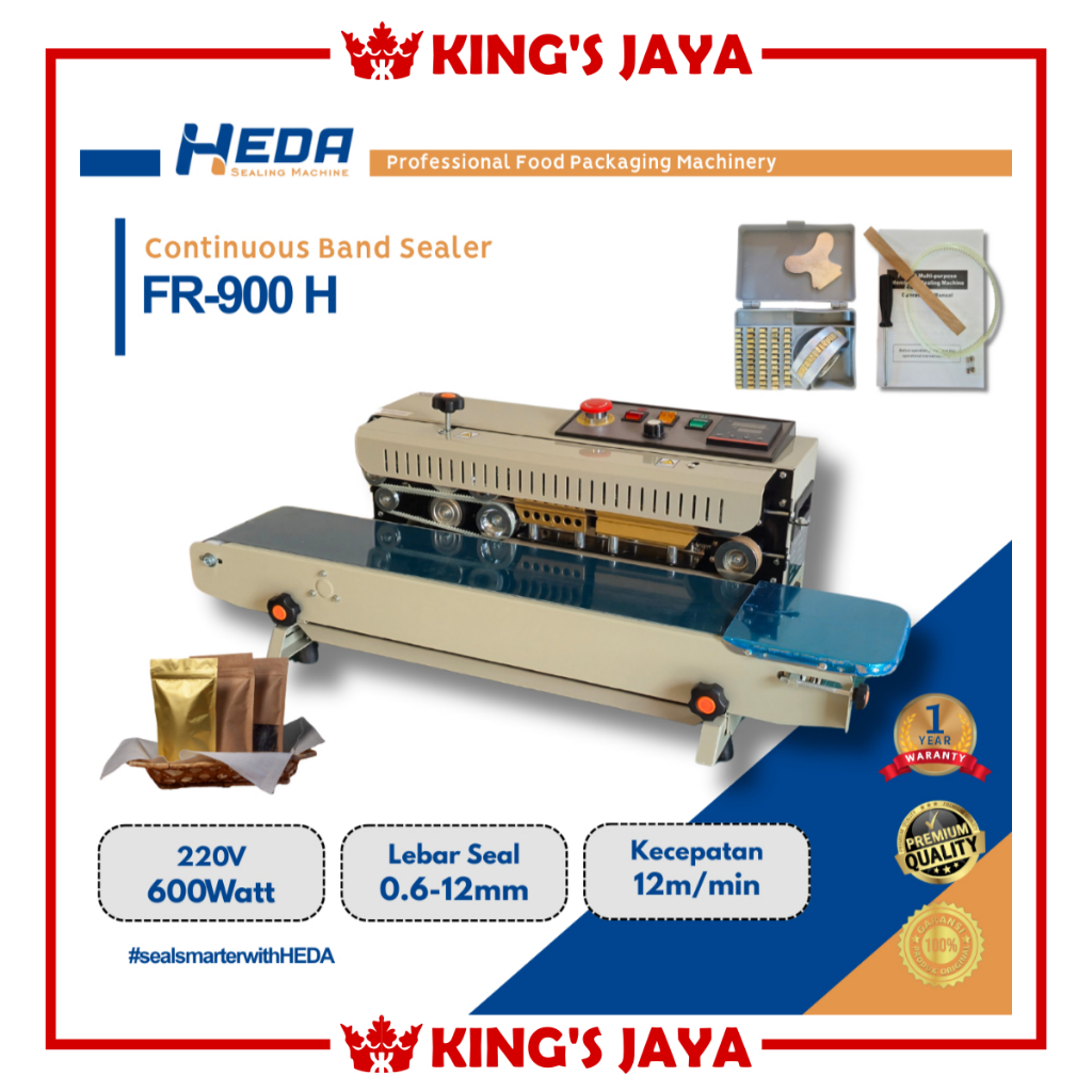 Mesin Sealer Segel Plastik Otomatis FR900 FR400 Continuous Band Sealer FR 400 FR 900
