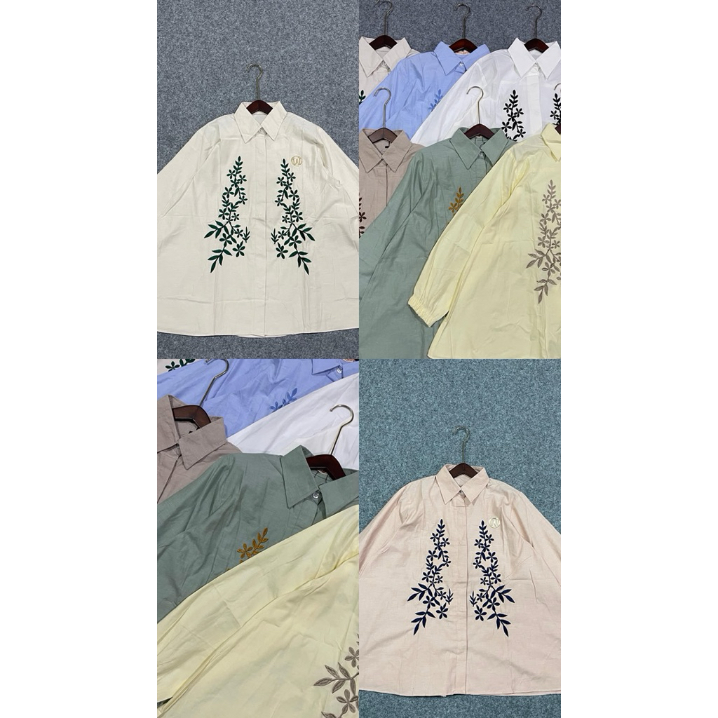 TOP DIOR BY WINODY ATASAN WANITA POLOS MOTIF ATASAN WANITA BORDIR KEMEJA WANITA KEKININAN