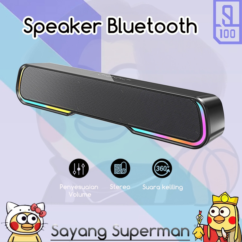 Soundbar 10W Bass Besar - Speaker Bluetooth TV Wireless Super Jernih, Desain Minimalis