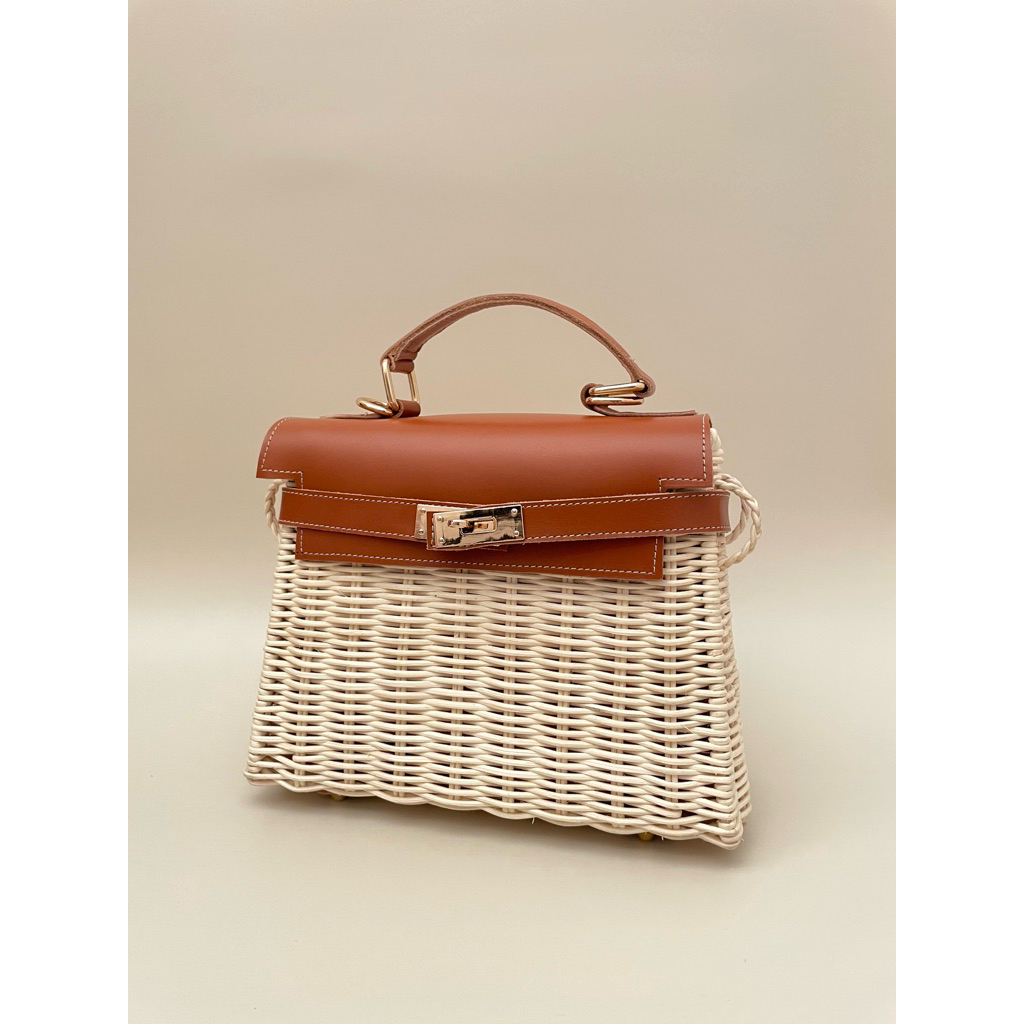 ROCHELLE Wicker Bag [genuine leather]