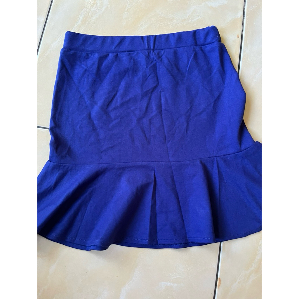 PRELOVED rok pendek biru elektrik