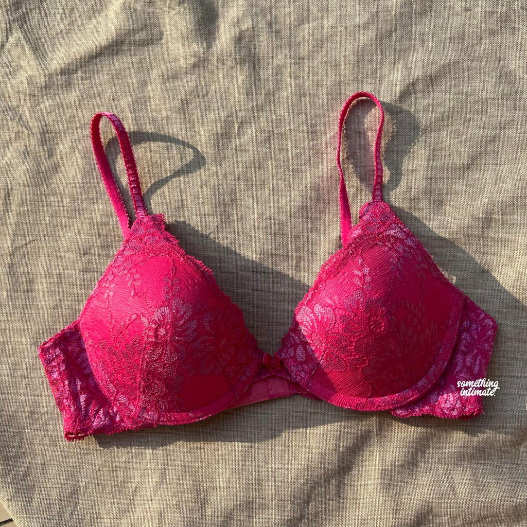 H&M LOVE THE LIFT Georgia Plunge Lacey Natural Pushup Plunge Bra for Low Cut Bh Band Semi Wireless B