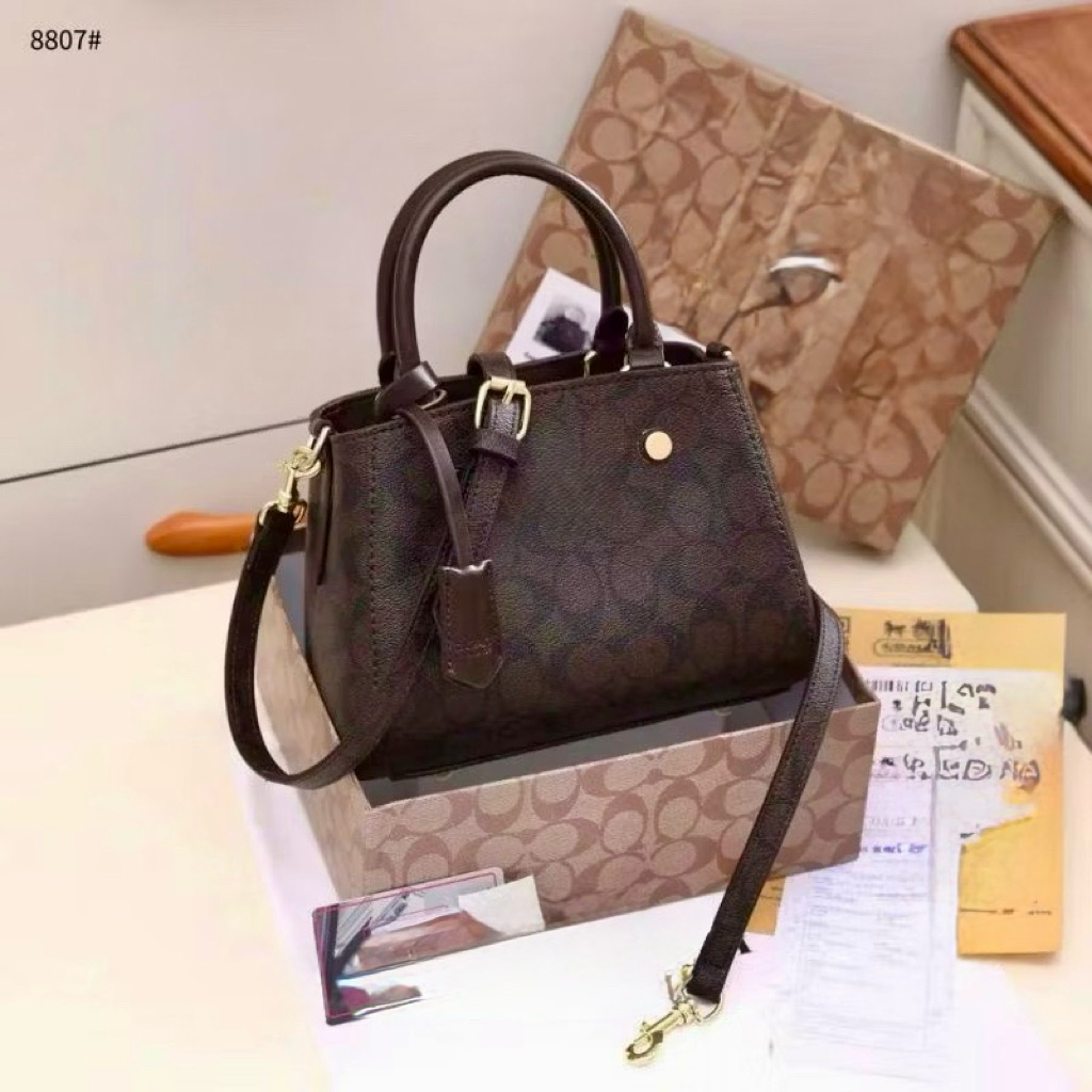 TAS SLINGBAG C@ACH MINI MONTEG 8807 WITH BOX TAS WANITA JINJING BISA SELEMPANG IMPORT