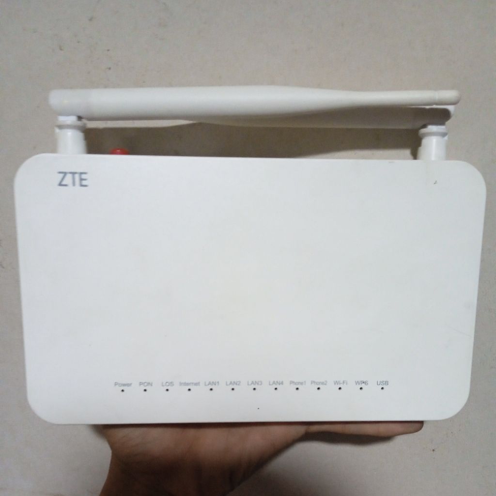 Modem Router ZTE F609/V3 Port biru Bekas normal EX indi