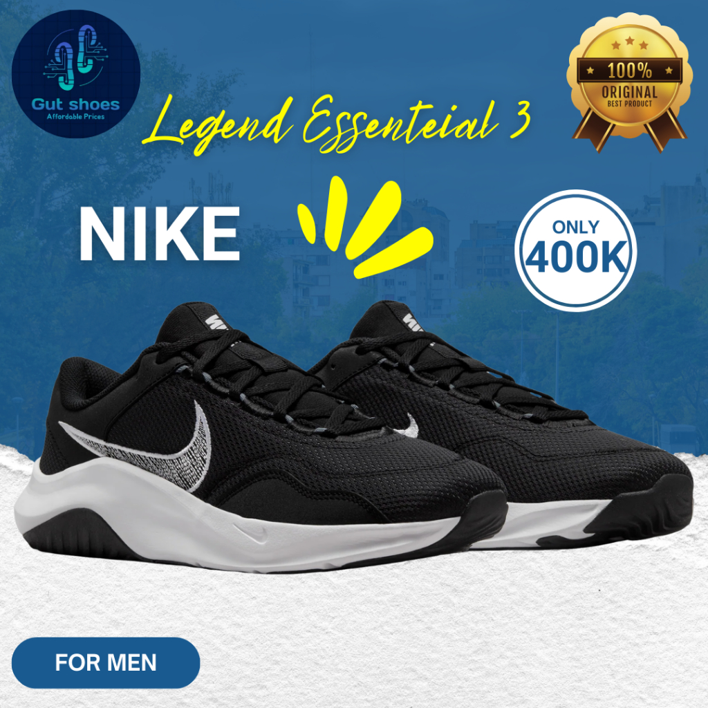 Nike Legend Essential 3 Next Nature Men's Training Gym Shoes Black