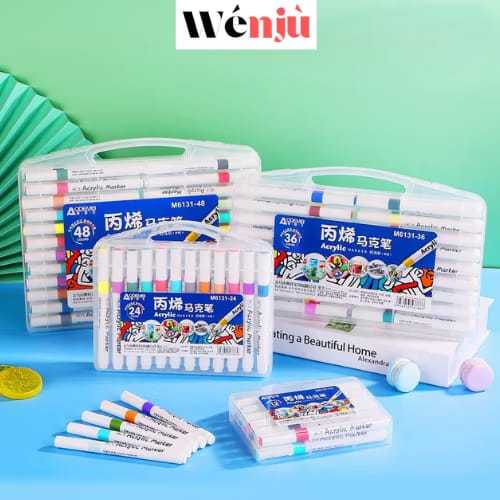 Spidol Akrilik Marker Set Lengkap Spidol Gambar Warna