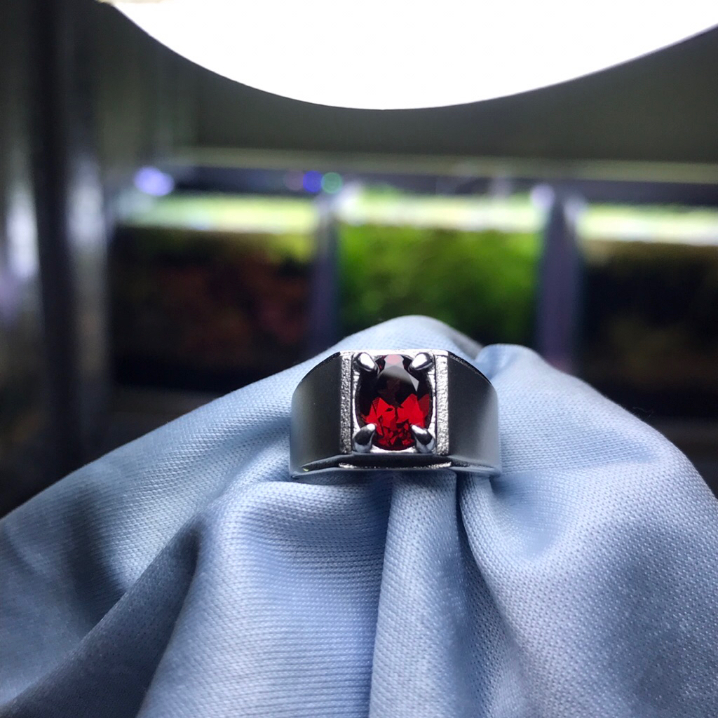 CINCIN BATU PERMATA ASLI MALAYA GARNET