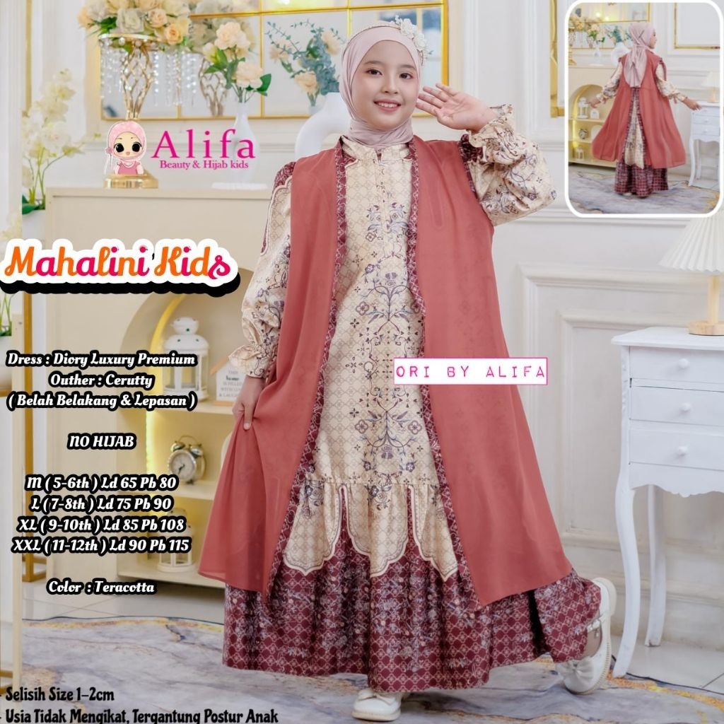 MAHALINI set gamis by alifa kids • no hijab