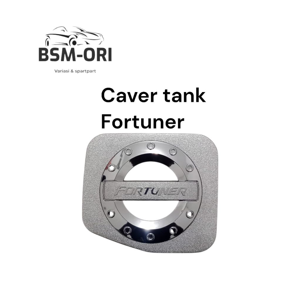tank cover Fortuner crom JSL / cover tangki mobil Fortuner crom / tutup bensin Fortuner crom /akseso