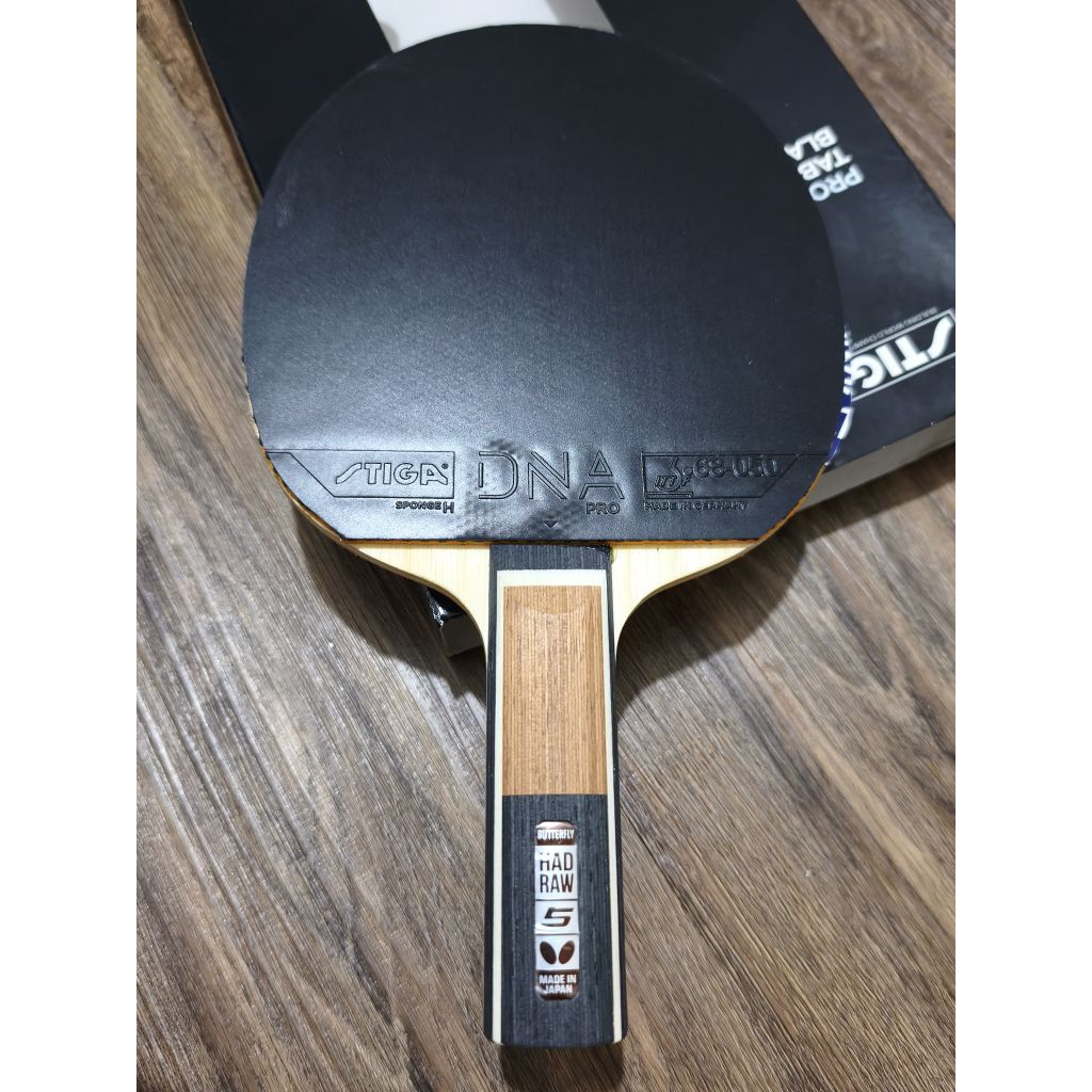 SEPAKET Kayu Butterfly Hadraw 5 + Karet Stiga DNA Pro (second)