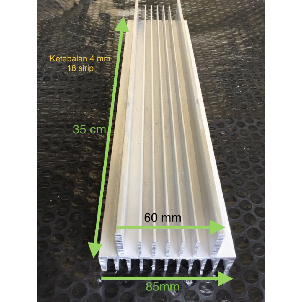 Pendingin heatsink built up 2U 35 cm 18 sirip