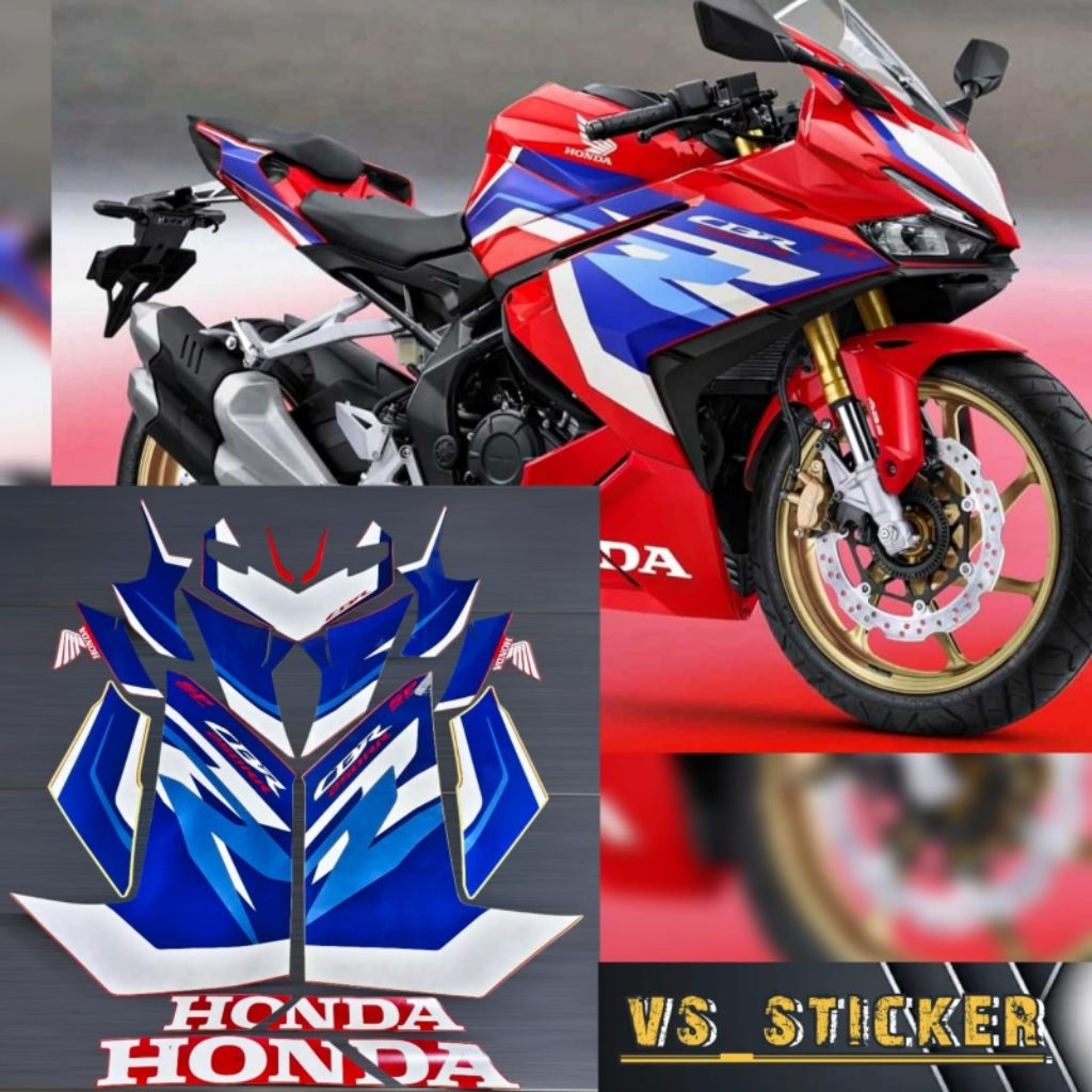 STRIPING STICKER LIST STANDART MOTOR CBR 250RR CBR 250 RR 2023 MERAH