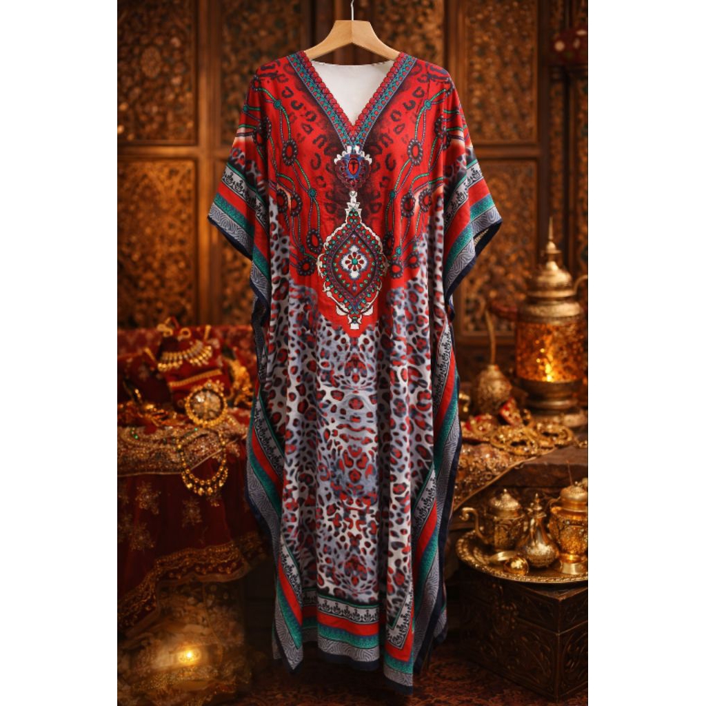 #TjM248 Kaftan Sutera Sutra India Bollywood Baju Arab Mesir Dubai Original