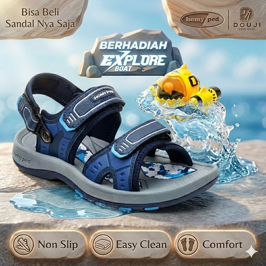 sandal gunung anak homyped berhadiah mainan terbaru 2025 sandal gunung anak homyped hawaii series.