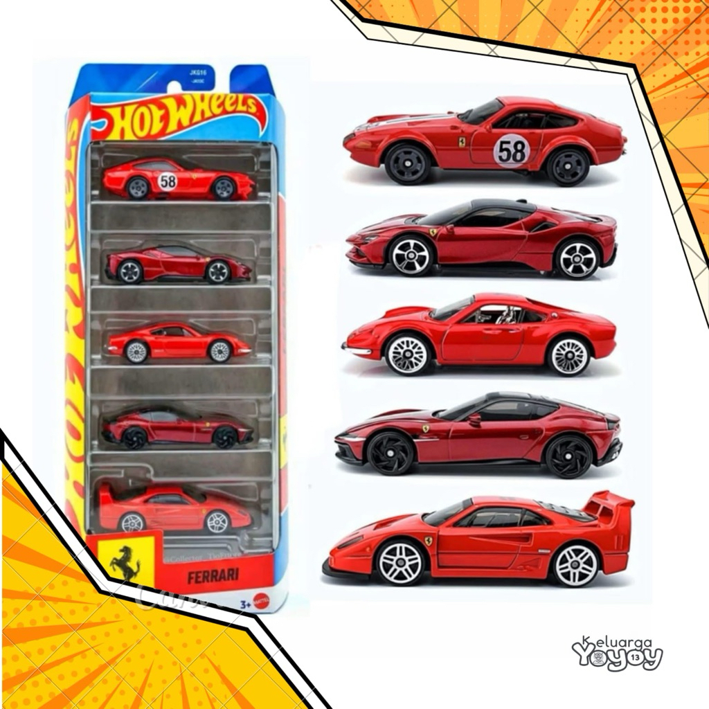 HOT WHEELS FERRARI 2026 SET ISI 5