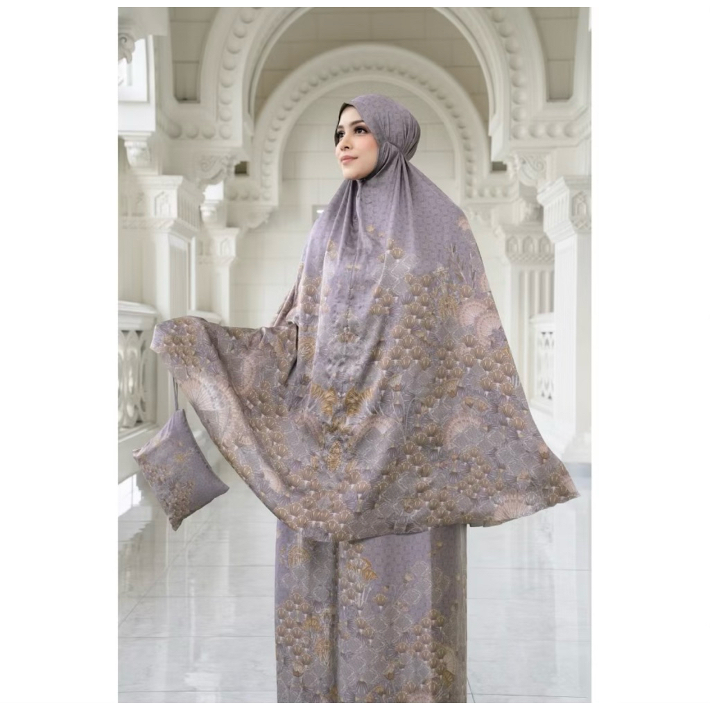 Preloved Mukena Buttonscarves Prayer Robe Series Egypt Shade Velvet