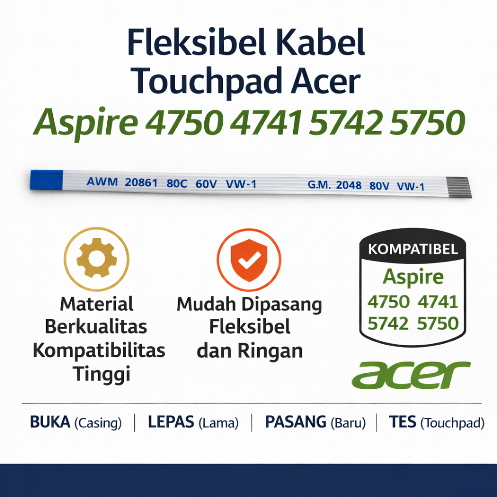 Kabel FPC Touchpad Acer Aspire 4750 4741 5742 5750 Flexible Fleksibel Trackpad Laptop