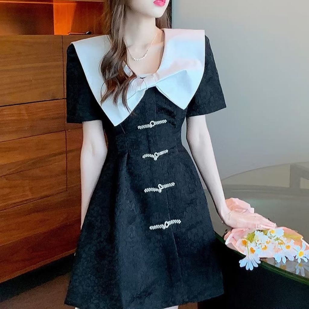 FORGETMENOT | DRESS WANITA KOREA | DRESS KOREA | DRESS LENGAN PANJANG | DRESS WANITA | DRESS LACE | 