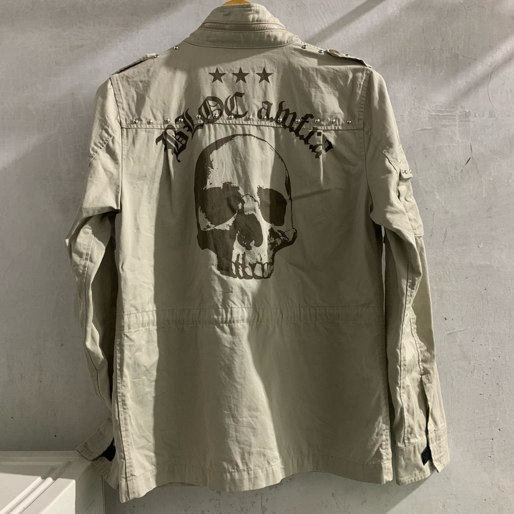 Jacket Parka Wanita Skull Gothic Grunge