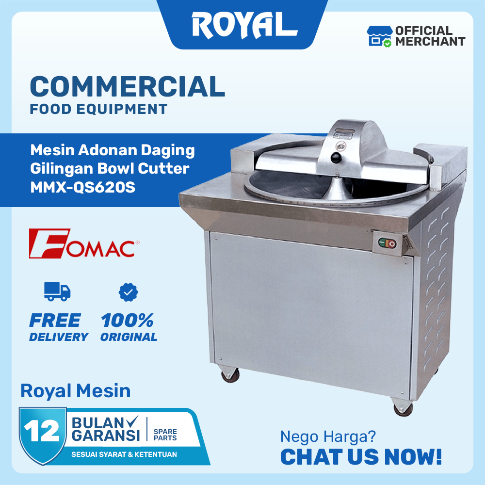 Mesin Adonan Daging / Gilingan Bakso Bowl Cutter MMX-QS620S / MMX-QS620C FOMAC
