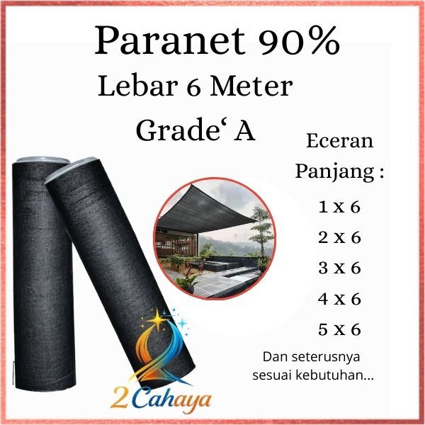 Paranet 90% Lebar 6 Meter x Panjang 1 Meter ( Eceran )