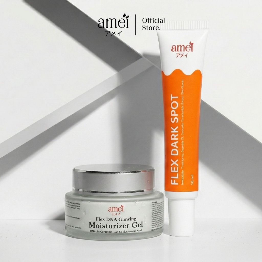 Paket Bundling Amei Moisturizer Gel Dan Flek Dark Spot Membantu Mencerahkan Dan Menyamarkan Noda-Nod