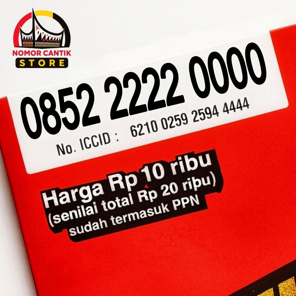 Nomor Cantik Telkomsel 12 Digit Kartu As Panca Kwarted 22222 0000
