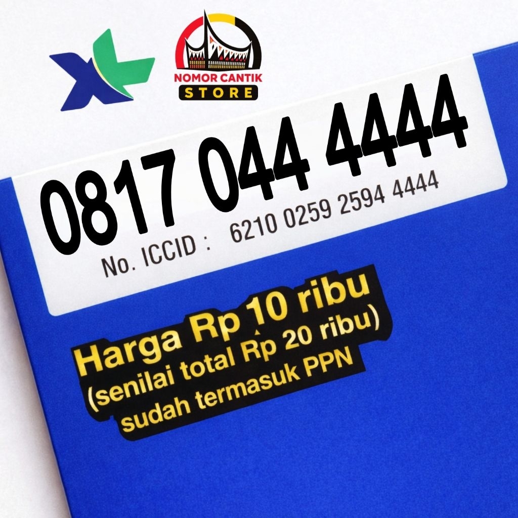 Nomor Cantik XL 11 Digit XL Axiata Hexa 4 444444