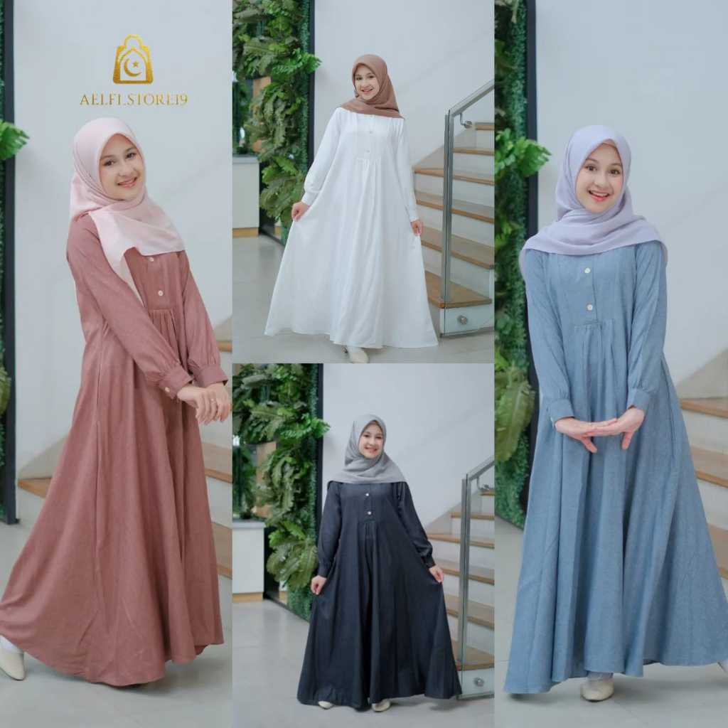 DRESS MUSLIM REMAJA CRINKLE AIRFLOW PREMIUM GAMIS ANAK 11 -13 TAHUN/ALIKA DRESS KIDS/BAJU MUSLIM ANA