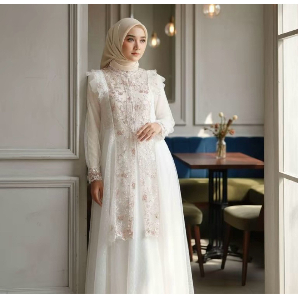 one set tunik + tutu brukat tile by raisha
