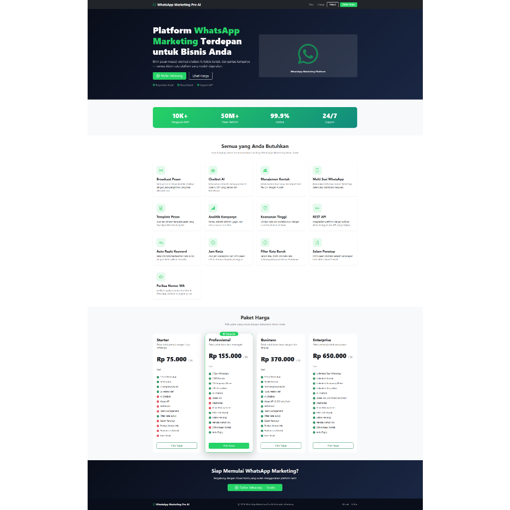 Jual Script whatsapp blast PHP