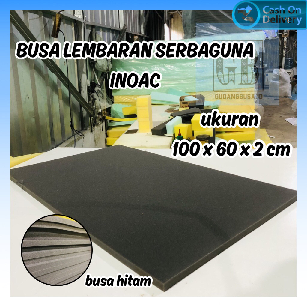 Busa Lembaran Hitam 2 cm Ukuran 100x60x2cm
